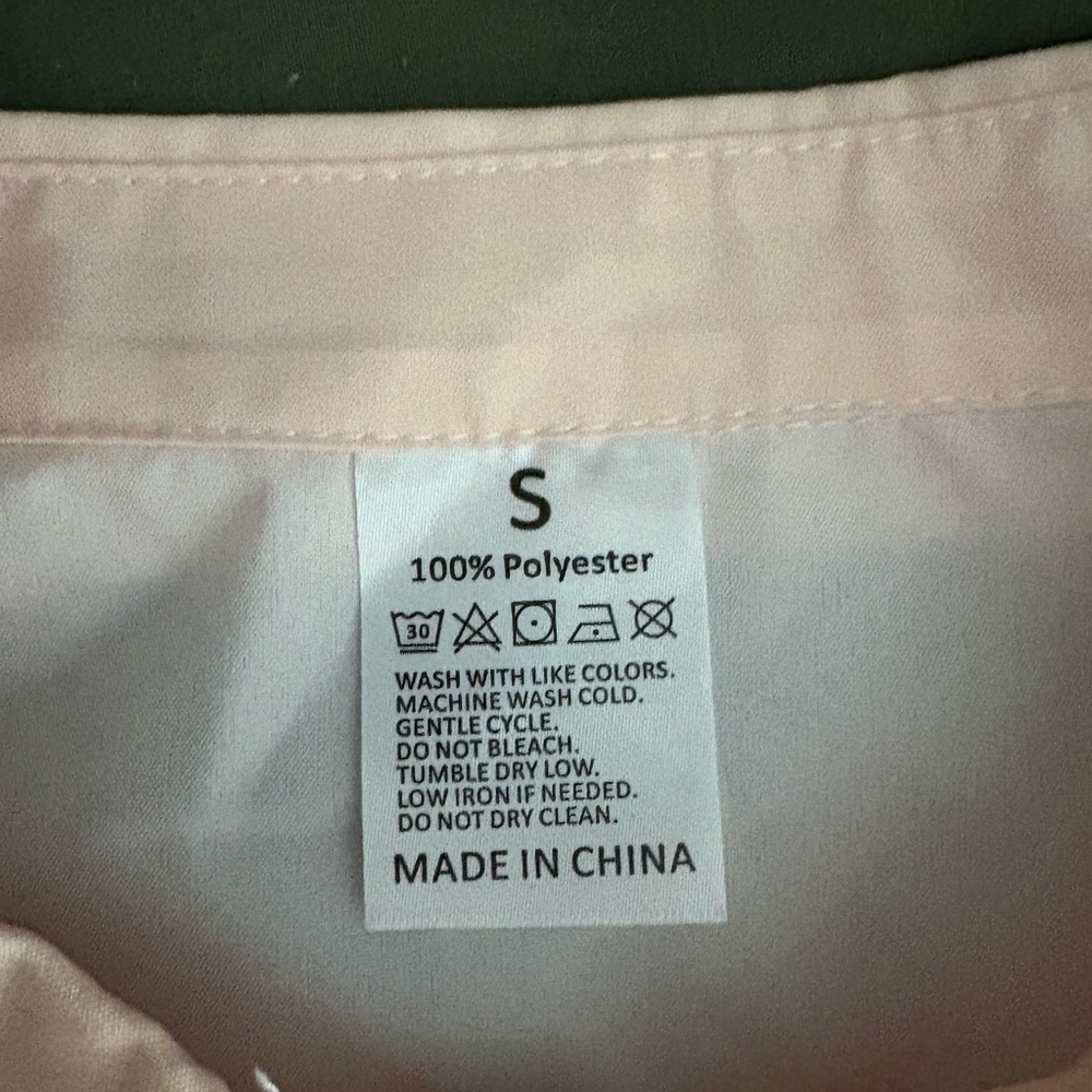 Light Pink Polyester Blouse - Picture 3 of 3